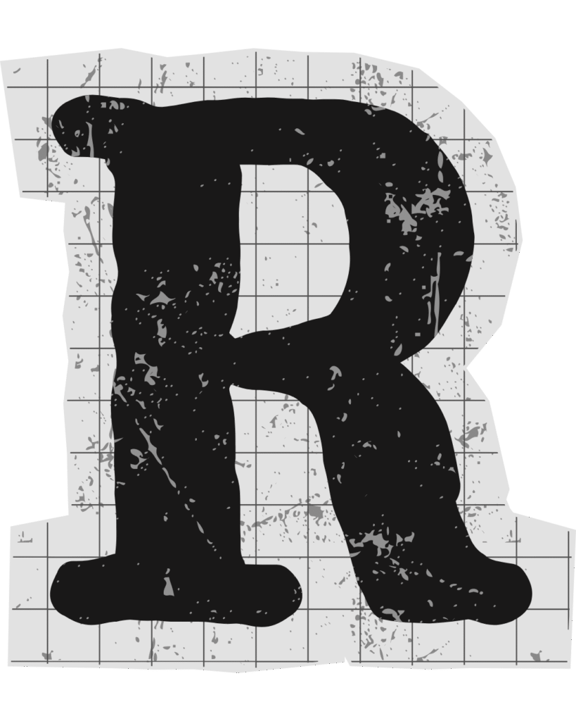 Letra R en diseño de recorte de papel, símbolo de reinicio y segundo paso de la metodología C.R.I en Descúbrete con Instrucciones